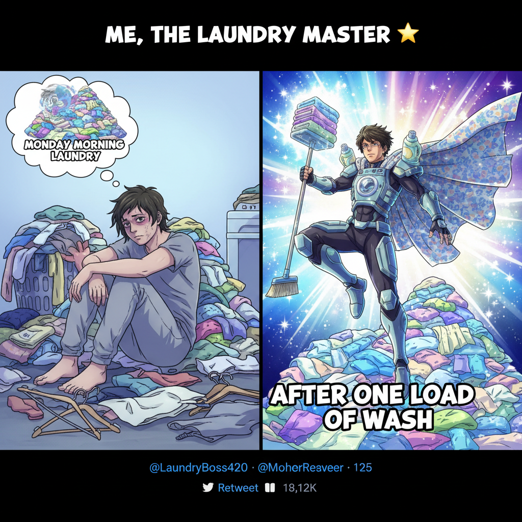 Me trying to adult vs. me in an anime opening: two very different power levels.