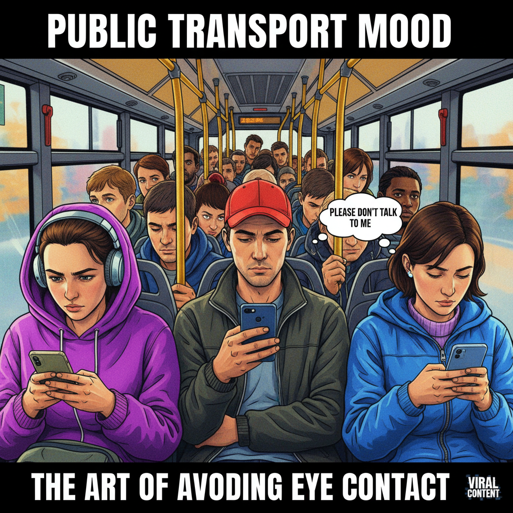 Public transport is just a social experiment to see how many people can avoid eye contact.