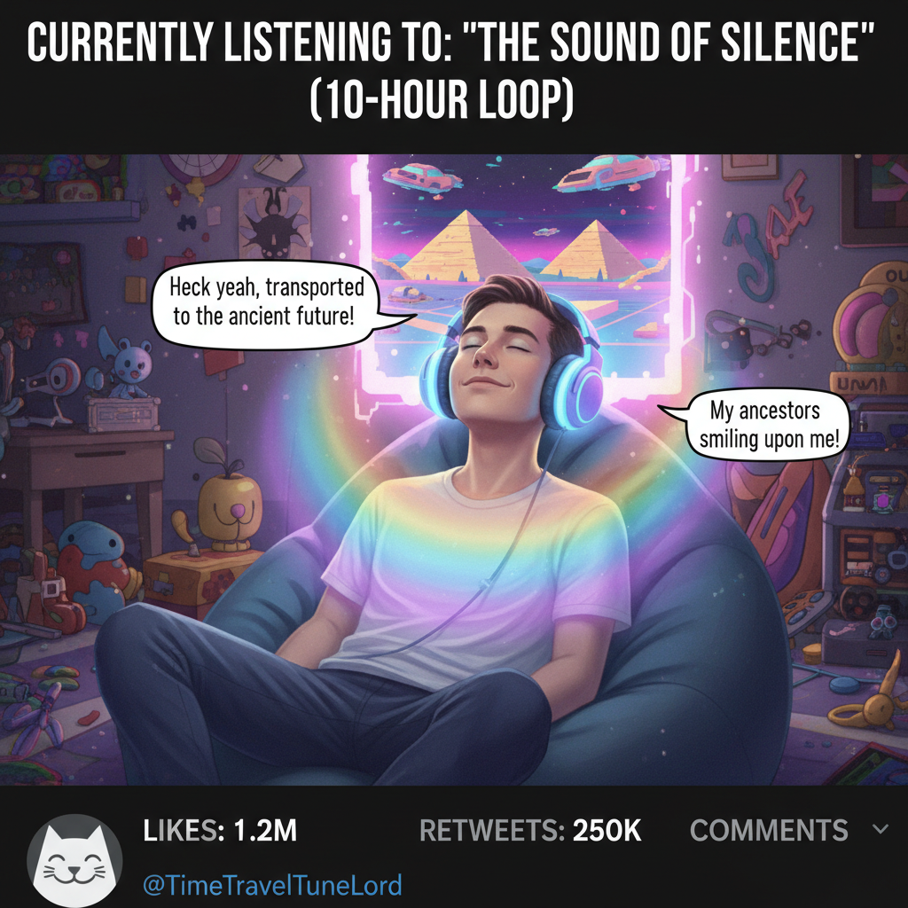 Hearing that one song from my childhood hits different. Instant time travel.