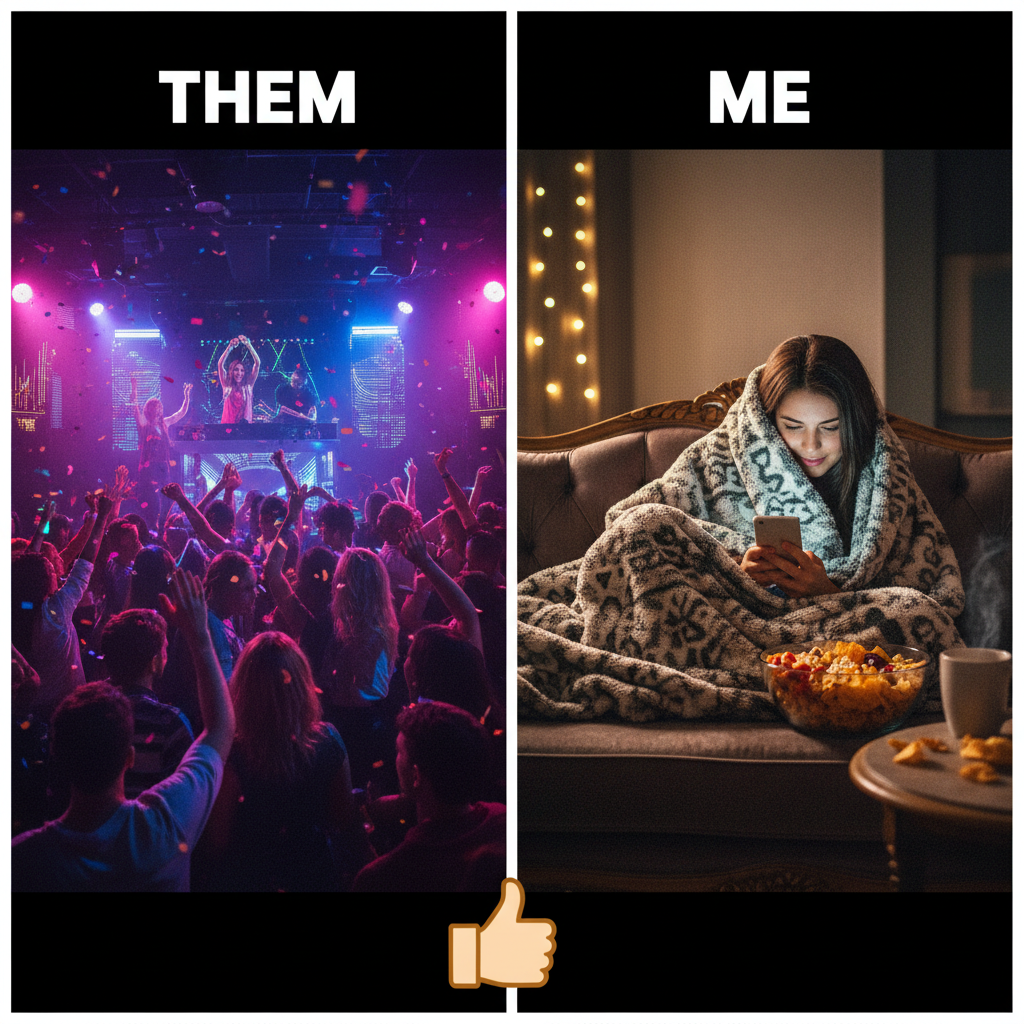 Friday night plans: clubbing. Friday night reality: debating if I should get up for another snack.