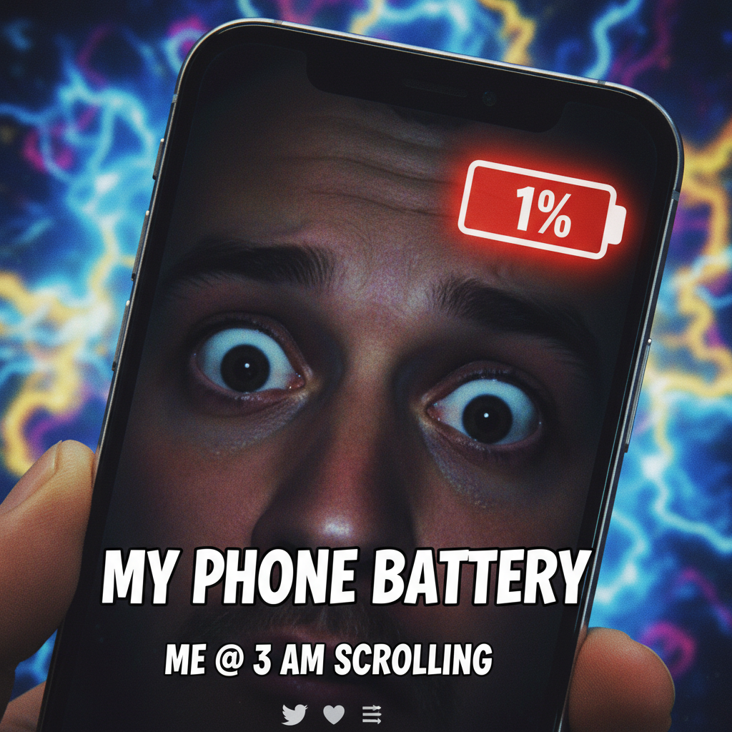 My phone battery is at 1%. My anxiety is at 100%. #SocialMediaAddiction