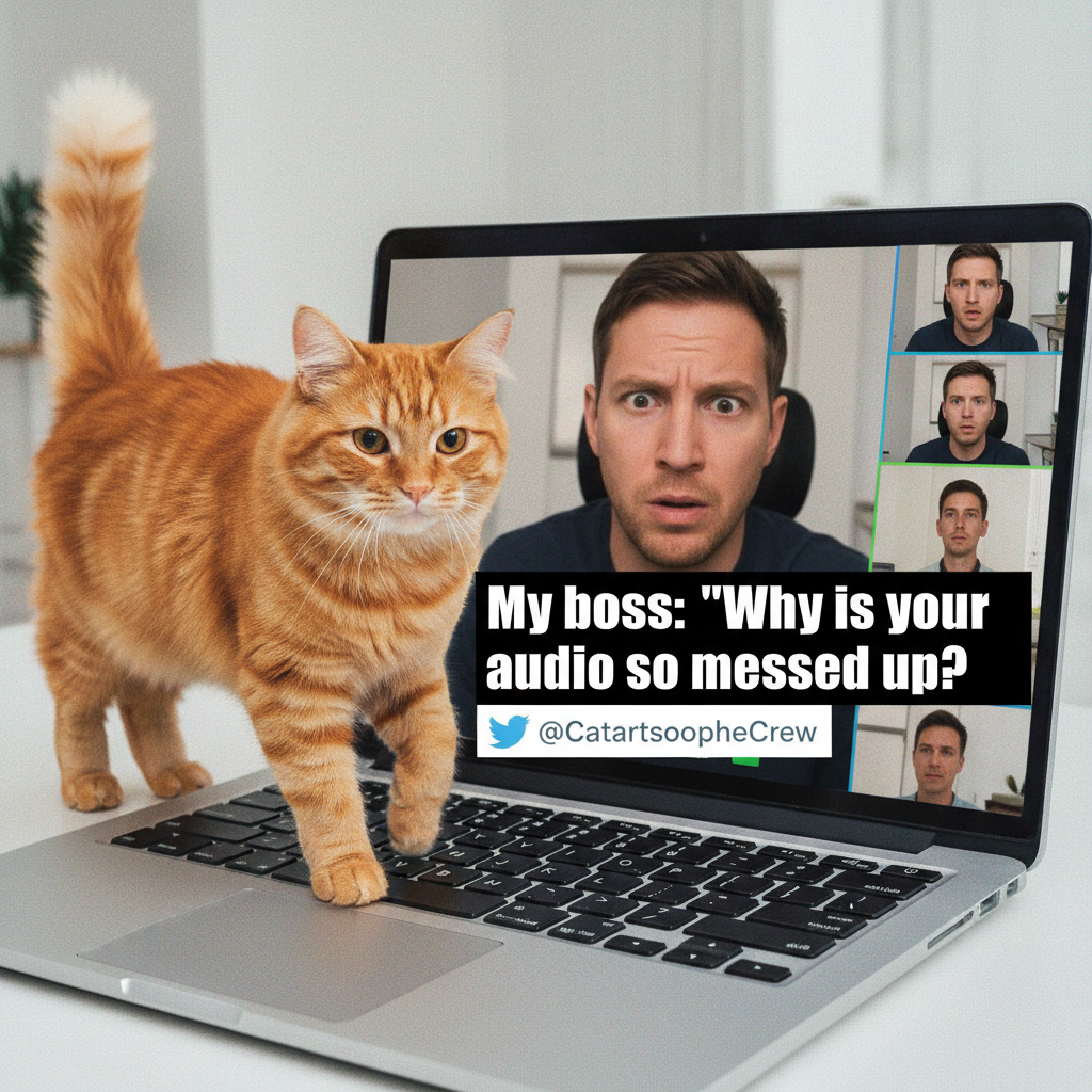 My cat just walked across my keyboard during a client Zoom. He's applying for my job.