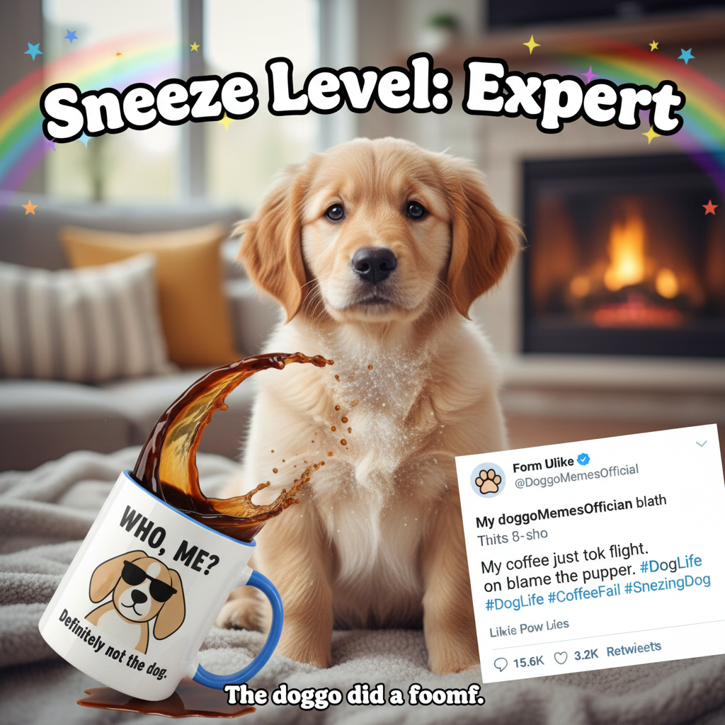 My dog just sneezed directly into my coffee. Guess it's his coffee now. ☕🐶