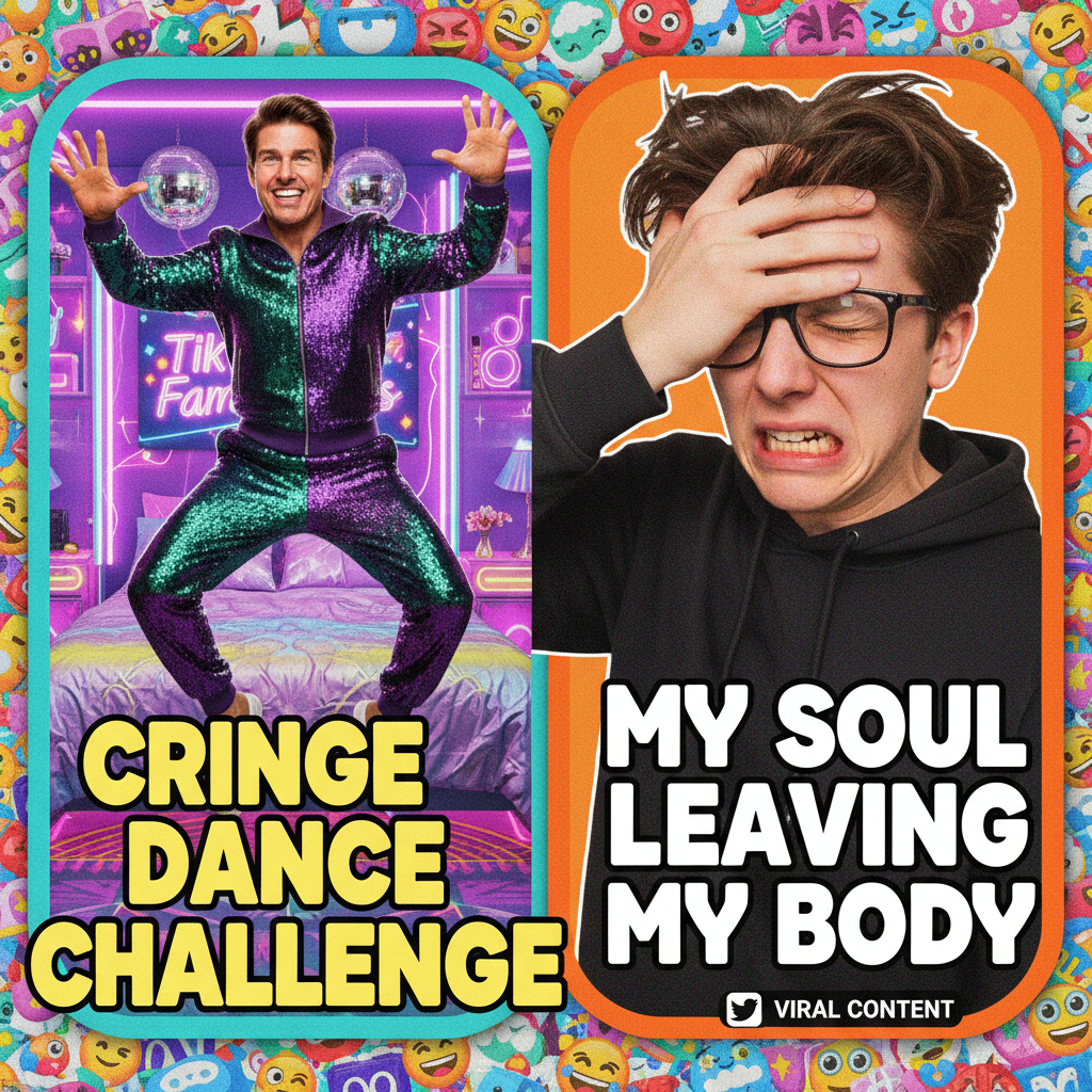 Me watching literally any celebrity trying to act normal on TikTok. The cringe is real.