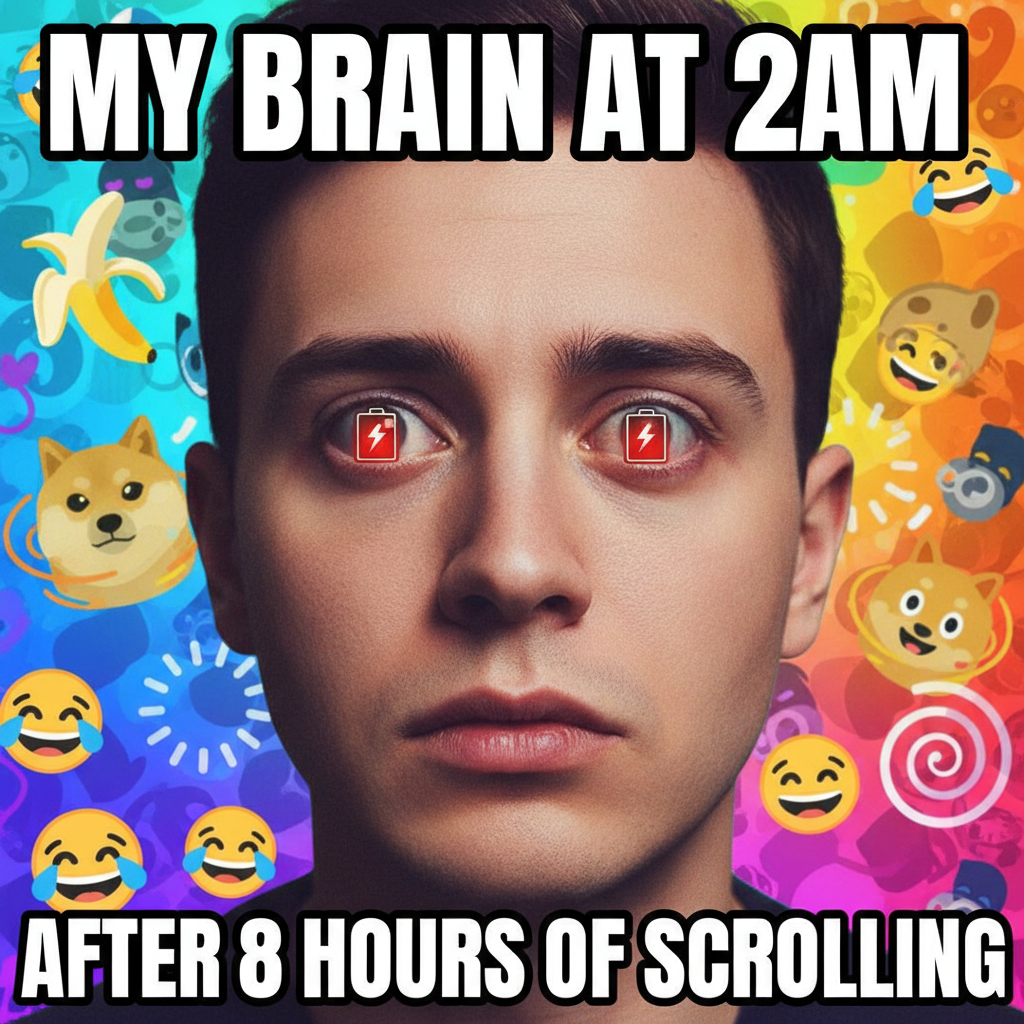 My phone battery is at 1%. My brain is at 0%. We are one.