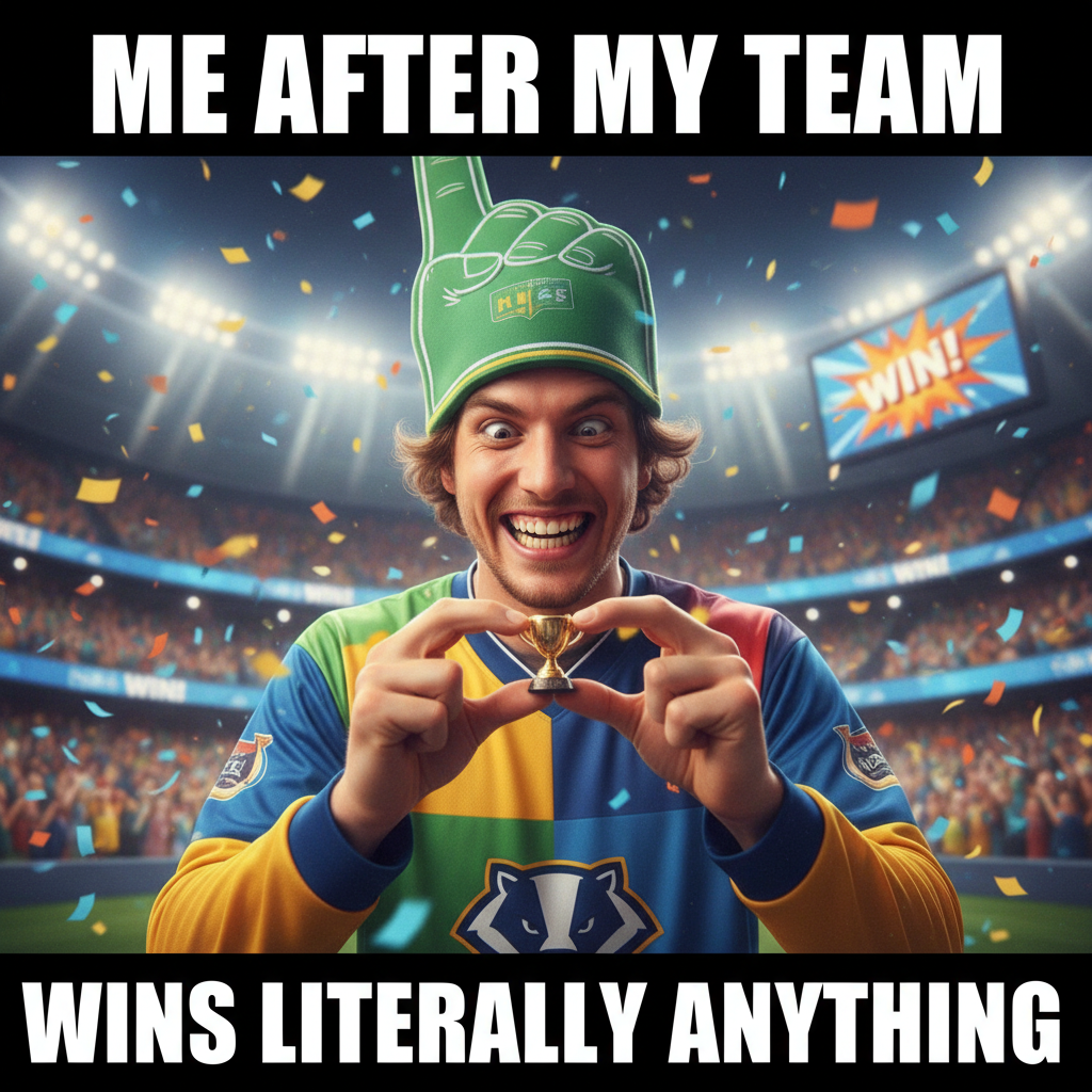 My team won. I'm already planning the parade route and naming my firstborn after the MVP.