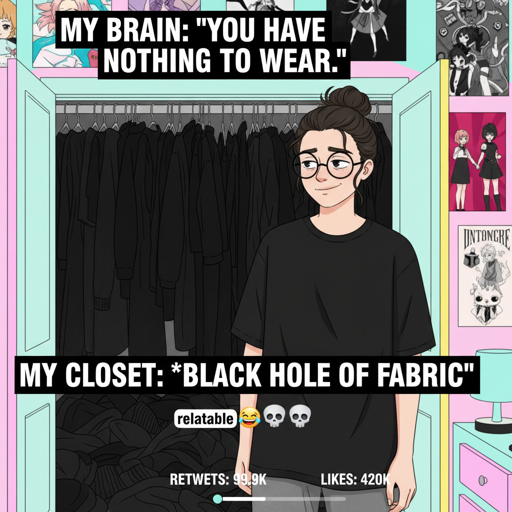 My therapist said to embrace the darkness. So I bought more black clothes. #SeasonalDepression