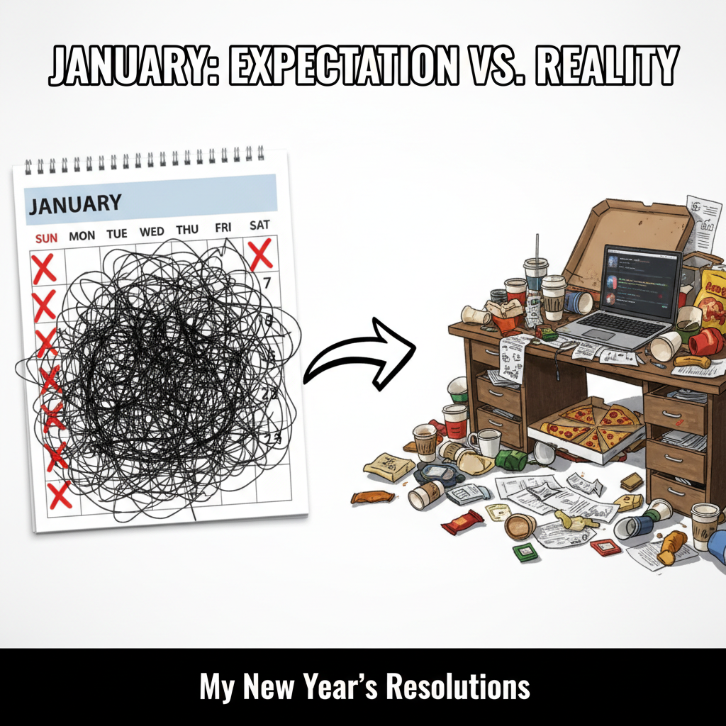 My New Year's resolution to 'be more organized' lasted 3 days. Send coffee and chaos.