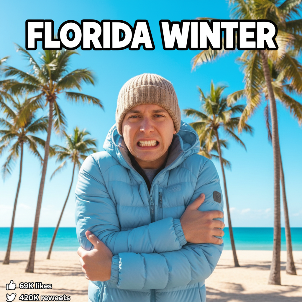 It's 70 degrees and sunny. Someone in Florida is still complaining it's 'chilly'.