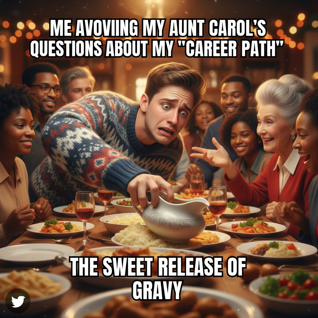 Grandma asking about my 'love life' at holiday dinner. Just pass the gravy, please.
