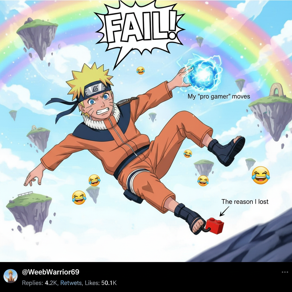 Me trying to use my anime powers in real life when I stub my toe. It doesn't work.