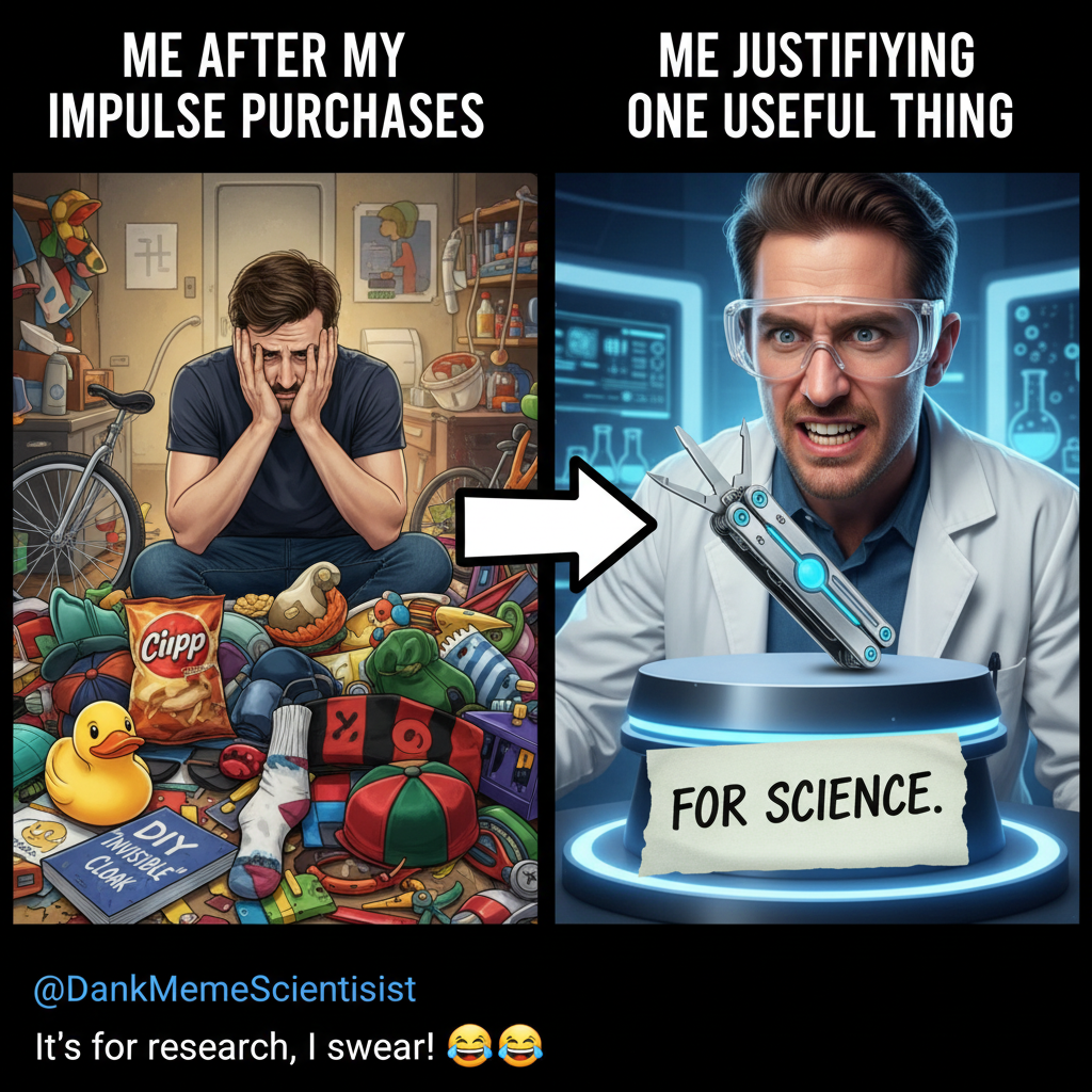 My online shopping cart is 90% 'I don't need this' and 10% 'I absolutely need this for science.'