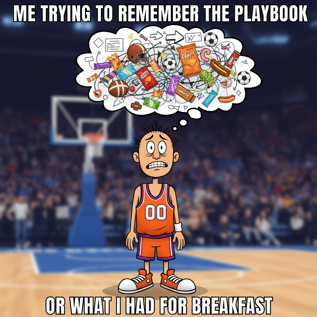 My brain trying to remember plays after one too many pre-game snacks