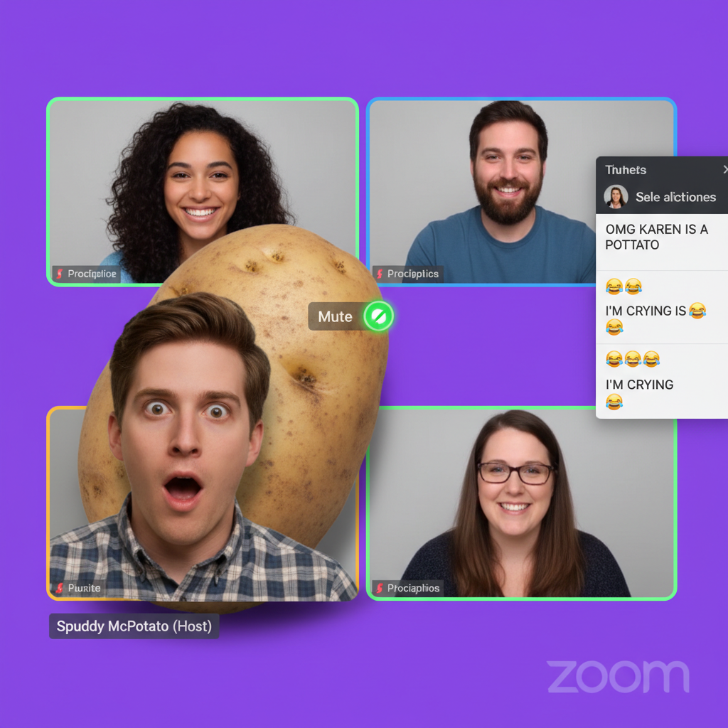 My boss just turned himself into a potato on Zoom. I can't unsee it.