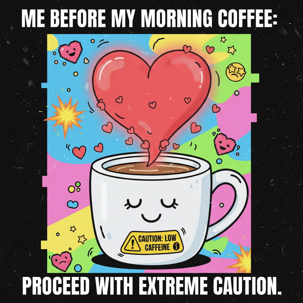 My blood type is coffee. My love language is a fresh brew. Don't talk to me before my first cup.
