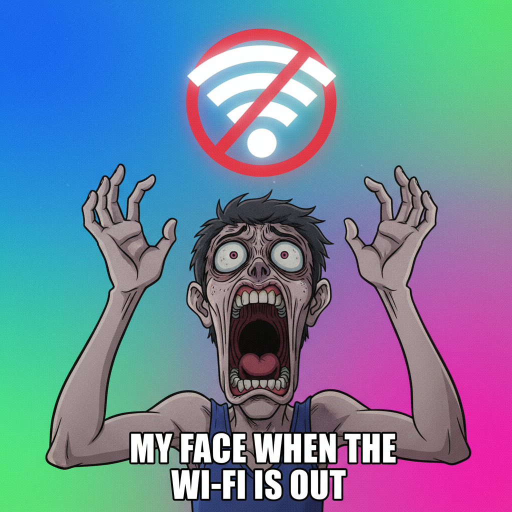 When the Wi-Fi goes out and I haven't saved my work: *anime character screaming in despair*