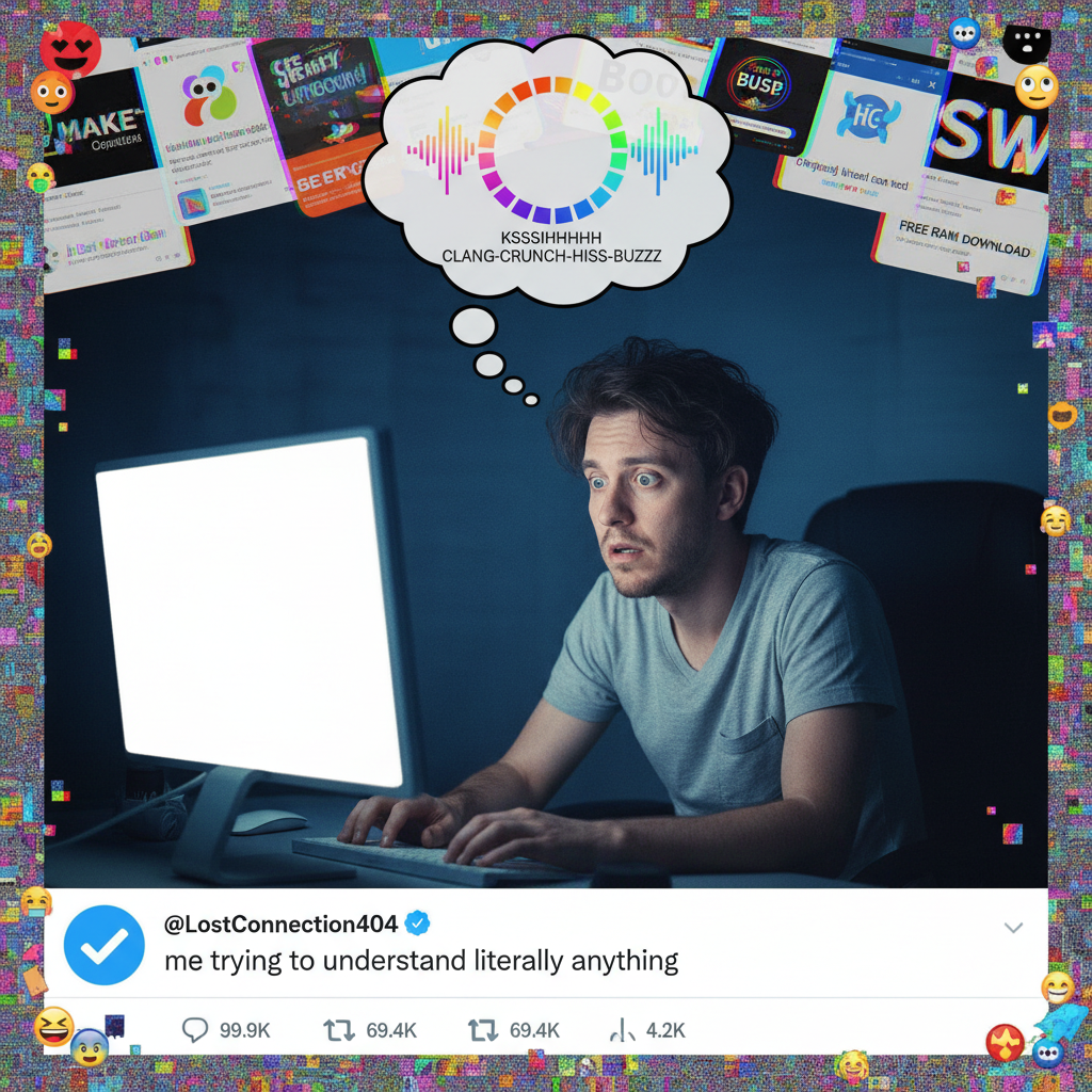 The Wi-Fi went down. My brain immediately reverted to dial-up noises. Send help, I'm buffering.