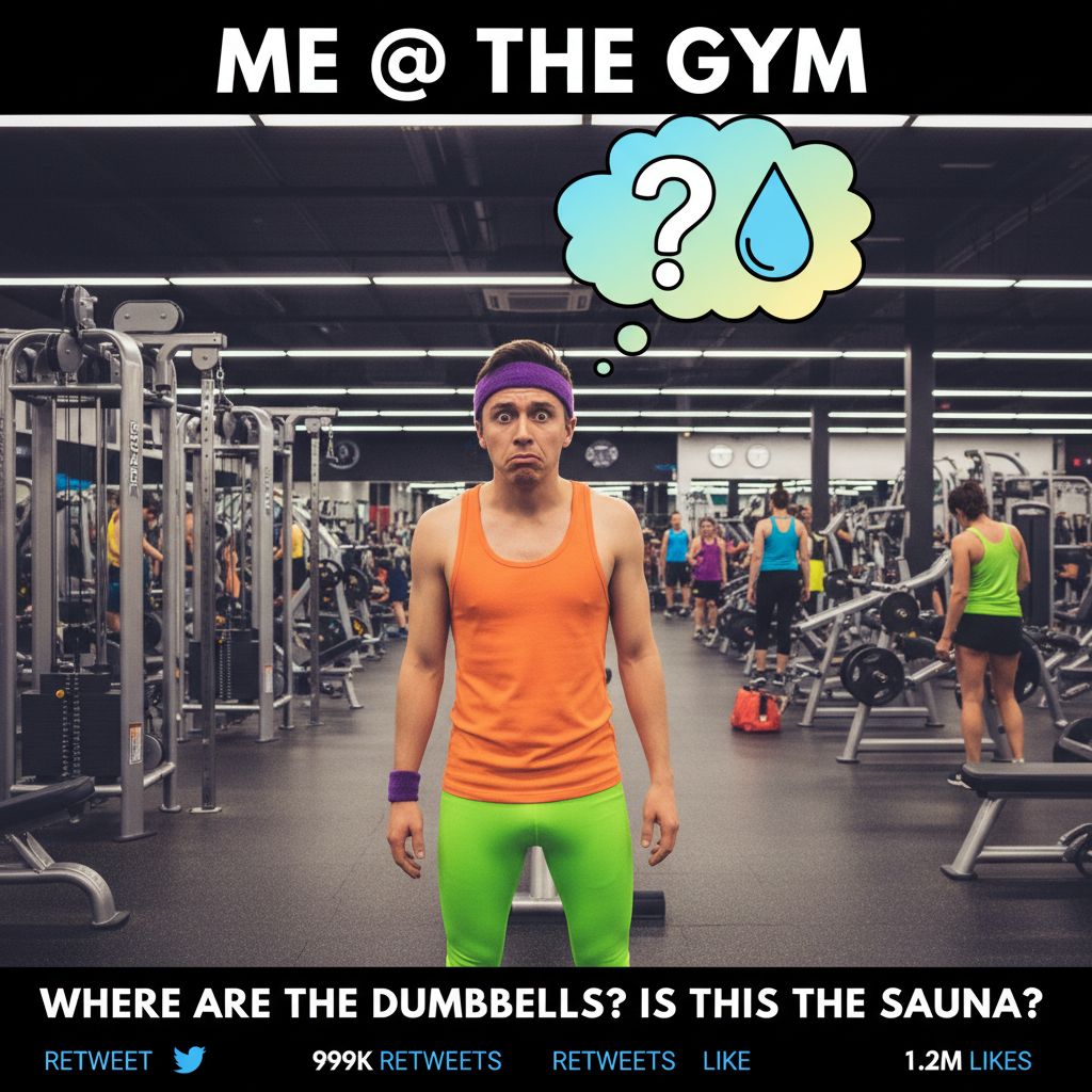 Me at the gym: 'I'm gonna be so fit!' Also me: *spends 20 mins looking for the water fountain*