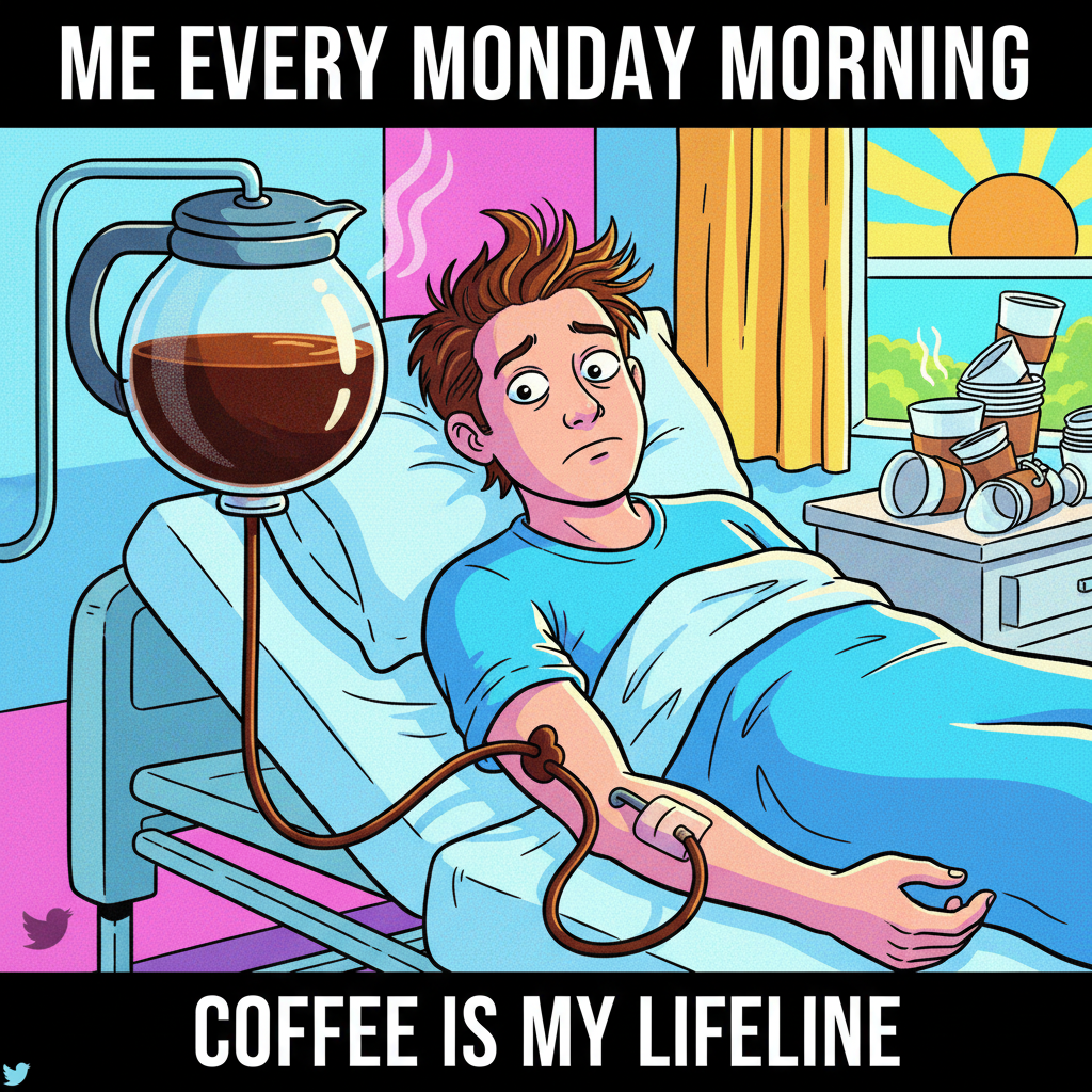 My blood type is now 90% coffee, 10% existential dread. Send more beans.