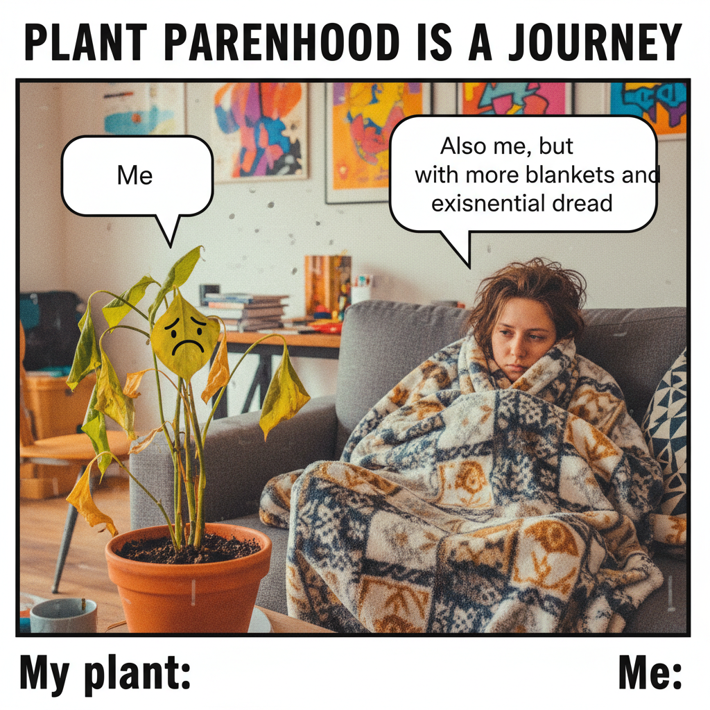 My seasonal depression is so bad, even my plants are looking sad.