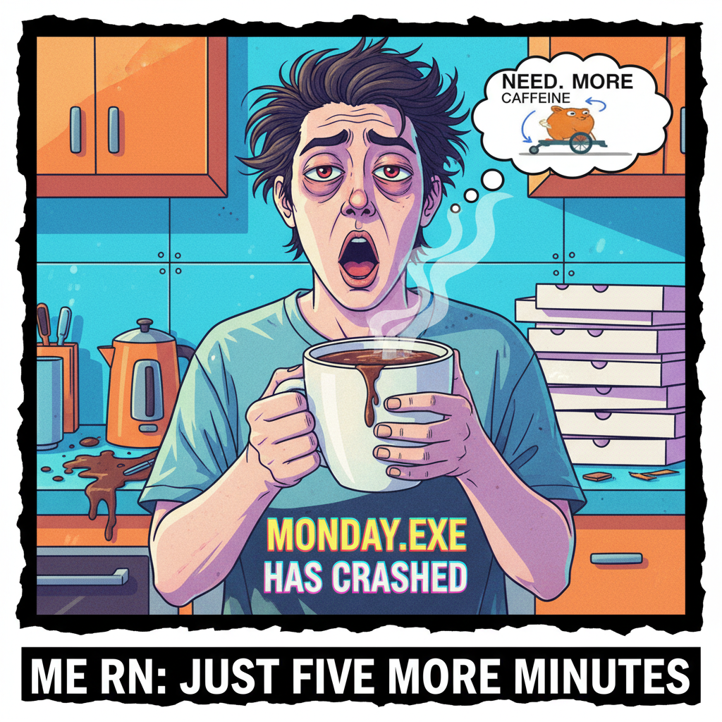 My blood type is coffee. My personality type is 'needs more coffee'. ☕😴