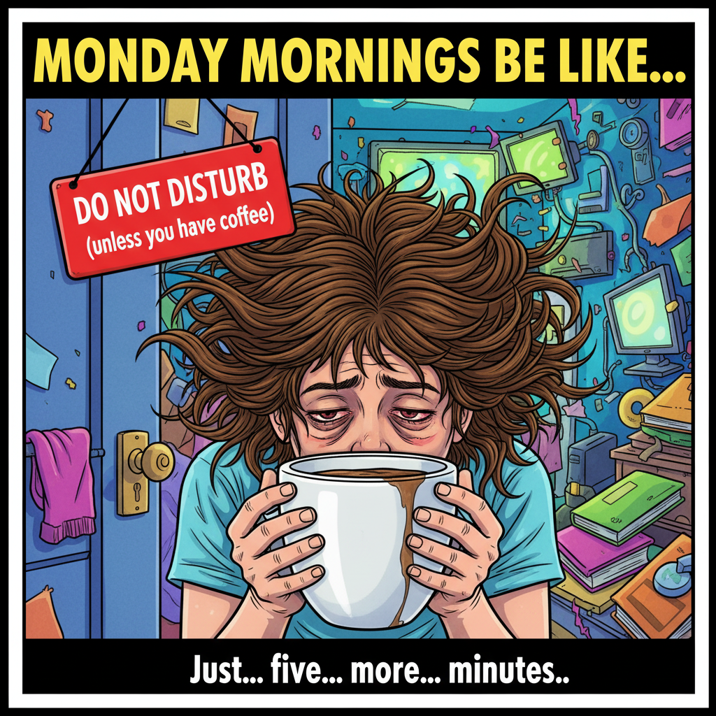 My blood type is coffee. My personality type is 'don't talk to me before it kicks in.'