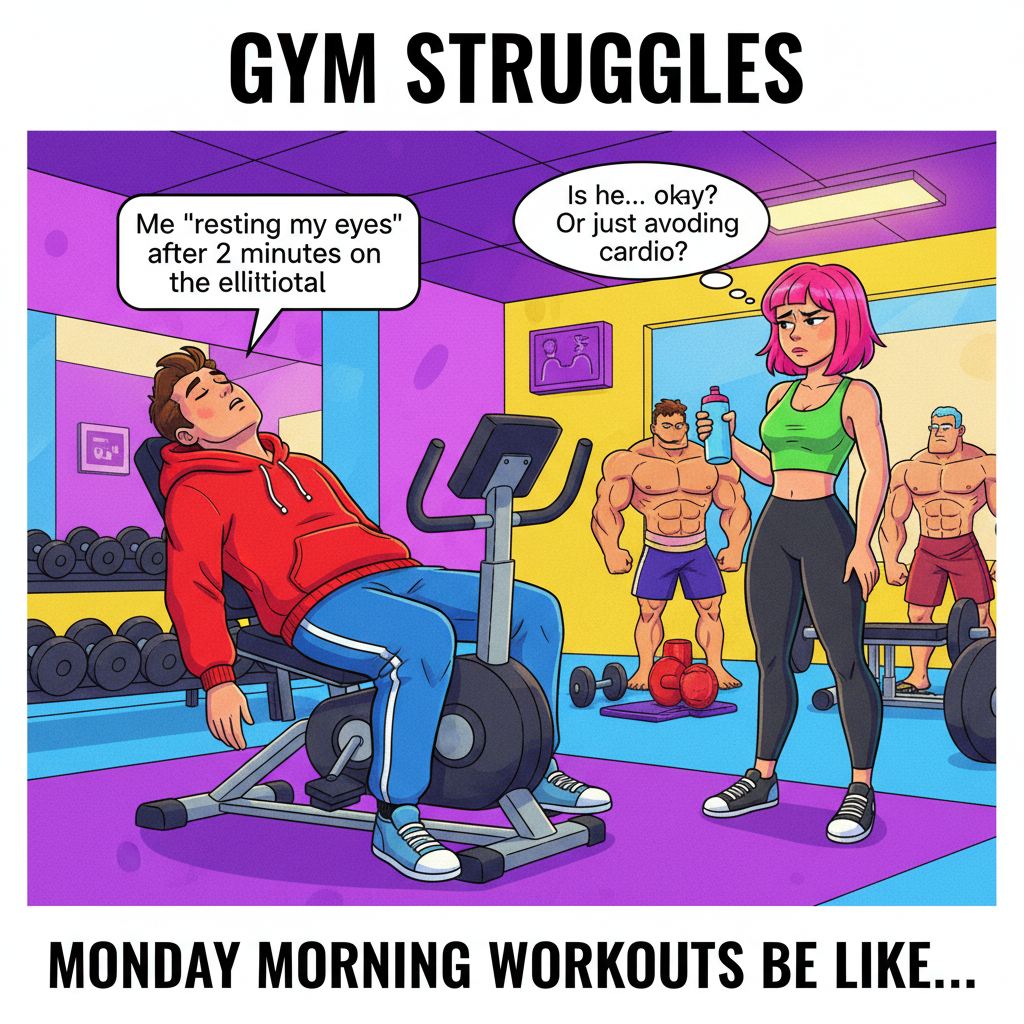 My gym crush just asked me if I'm 'done with that machine.' Sir, I'm just resting my eyes.