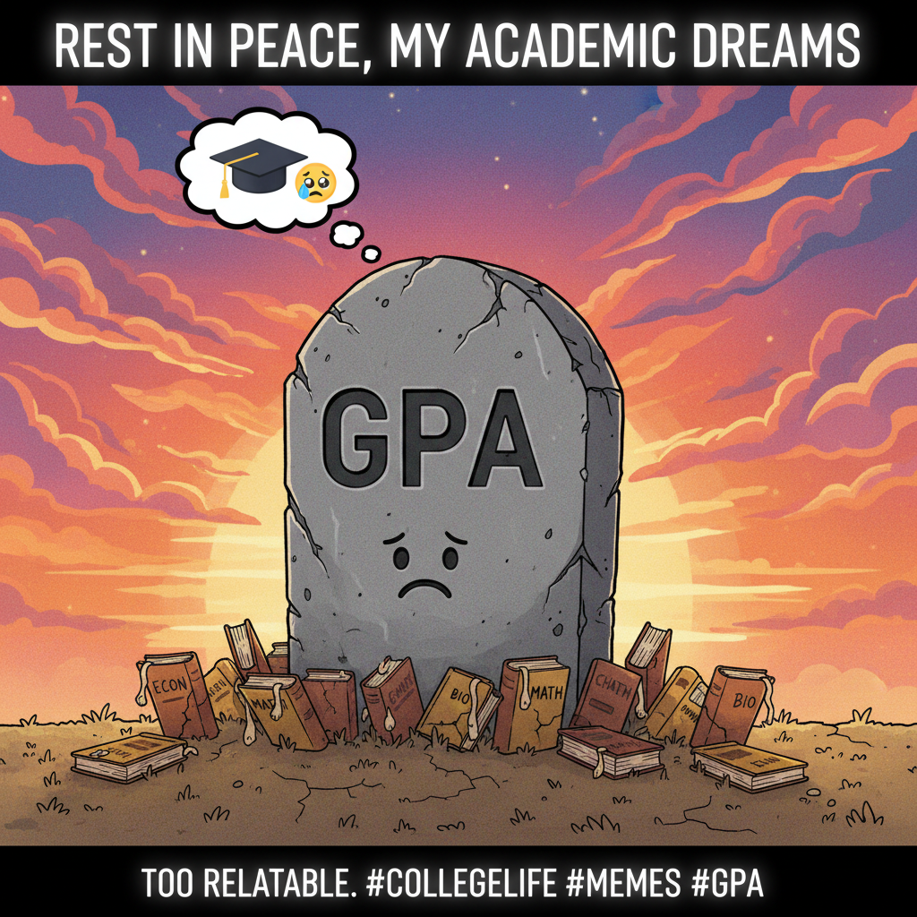 My GPA after exam season: a moment of silence for our fallen soldiers.