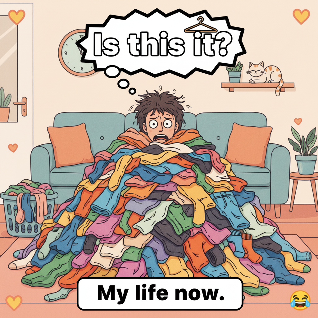 Adulting is just repeatedly saying 'I can't believe this is my life now' while doing laundry.