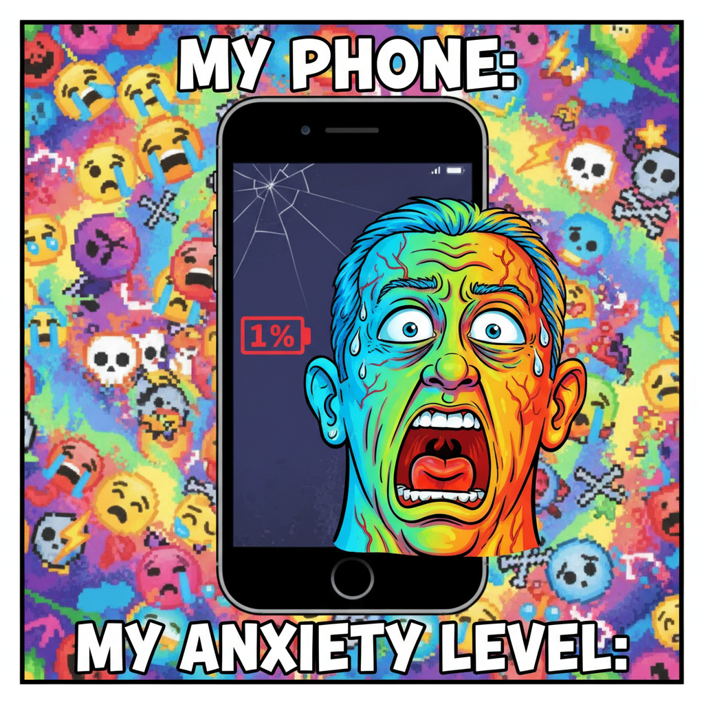 My phone battery percentage is my mental health meter.