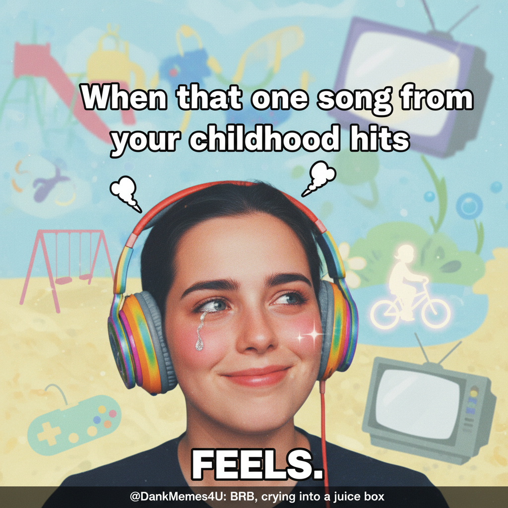 Hearing a song from my childhood hits different now.
