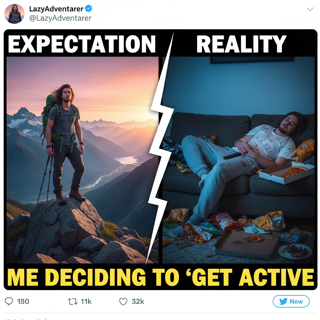 Dating app bio: 'I'm an adventurer.' First date: 'My favorite hobby is napping.'