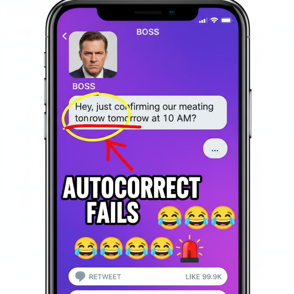 Autocorrect just changed 'meeting' to 'meating.' My boss is going to love this.