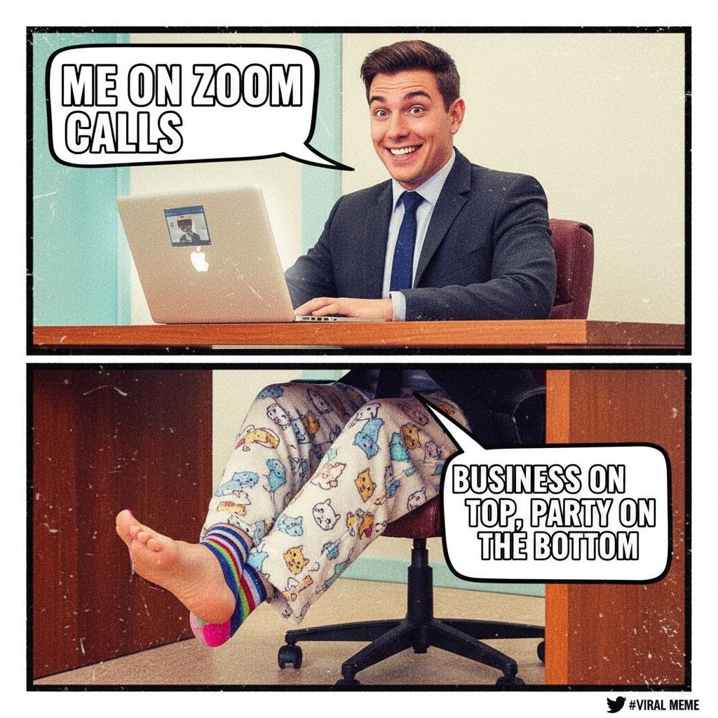 My camera was off during that Zoom meeting. My pants were also off. Coincidence? I think not.