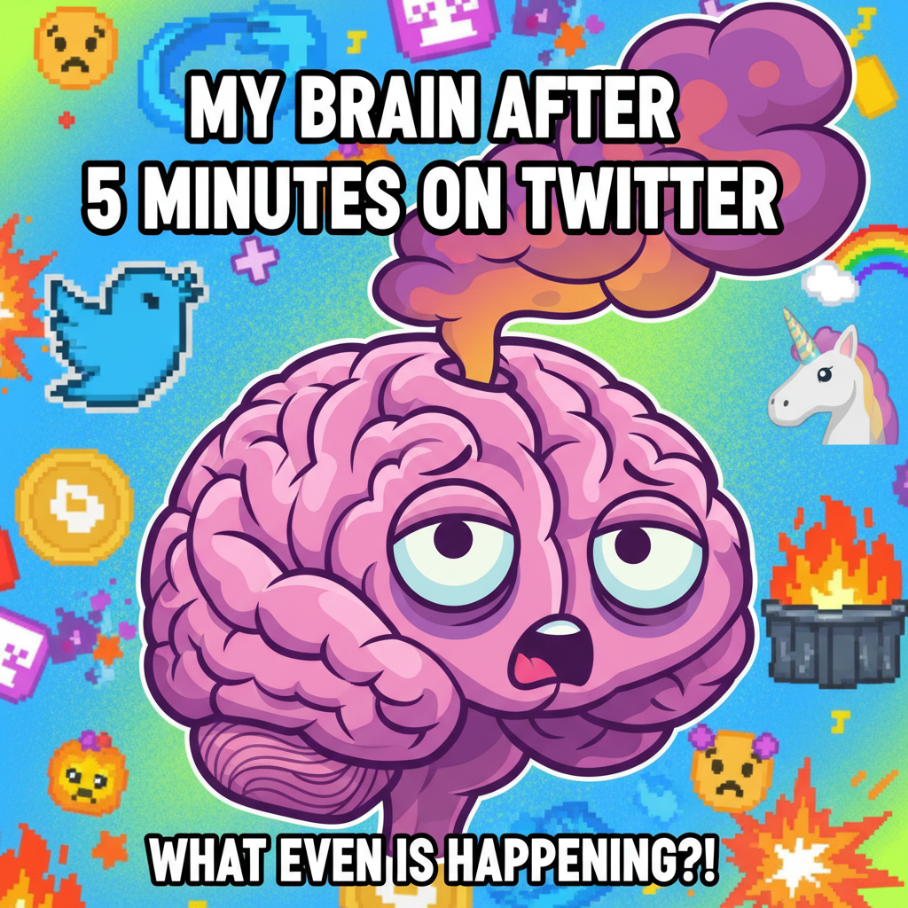 My brain cells trying to form a coherent sentence after 2 hours of social interaction.