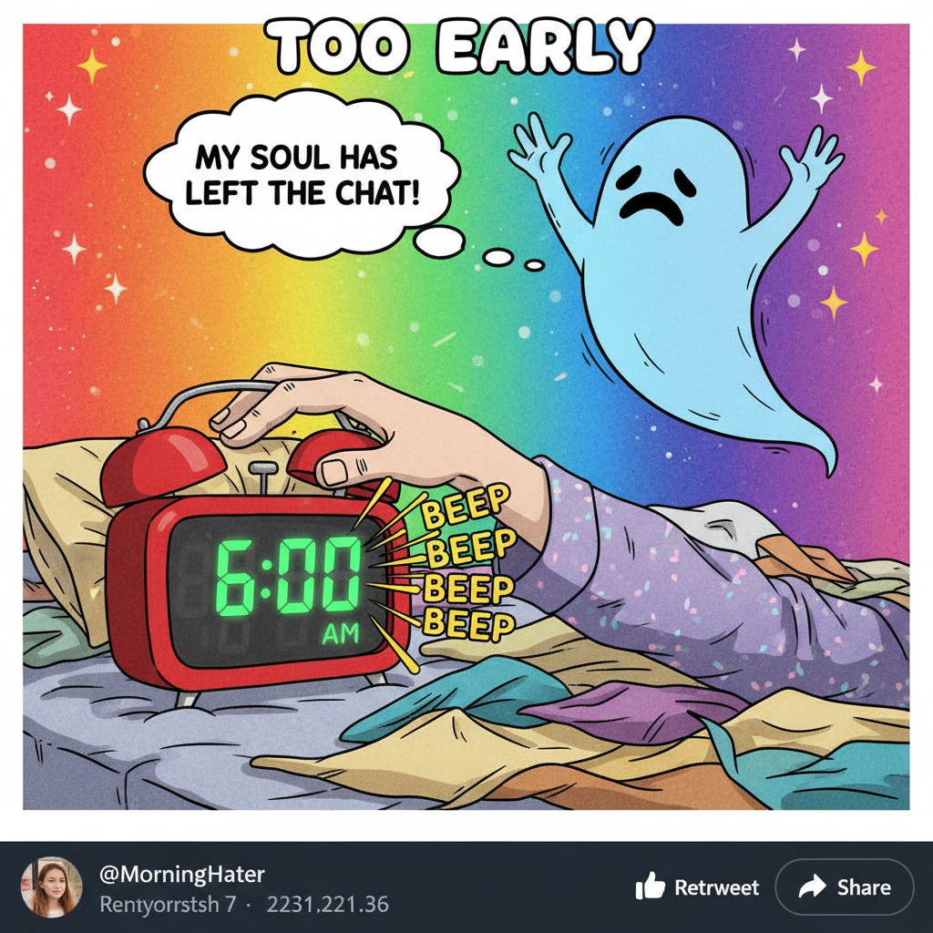 My alarm clock vs. my soul on a Monday morning. It's a battle I always lose.