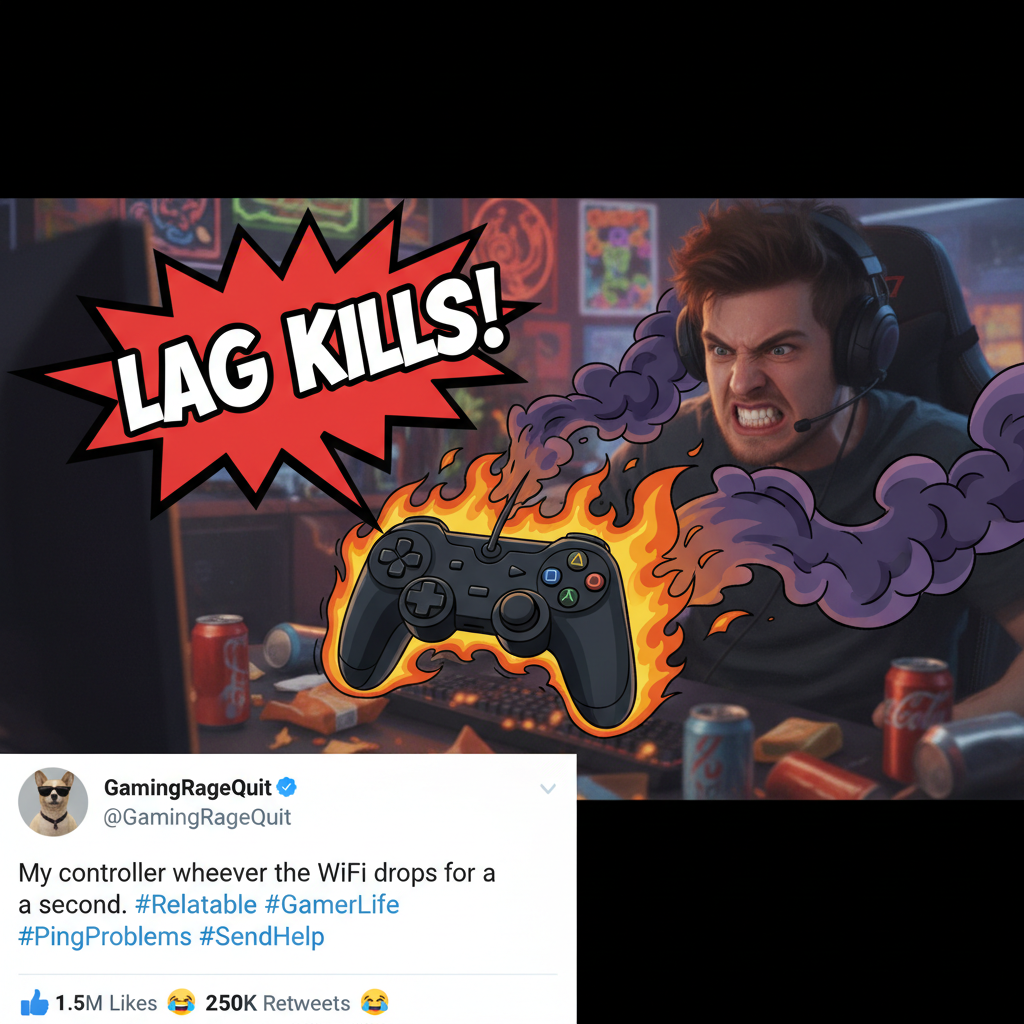 When you miss that easy shot and your controller suddenly becomes a rocket.