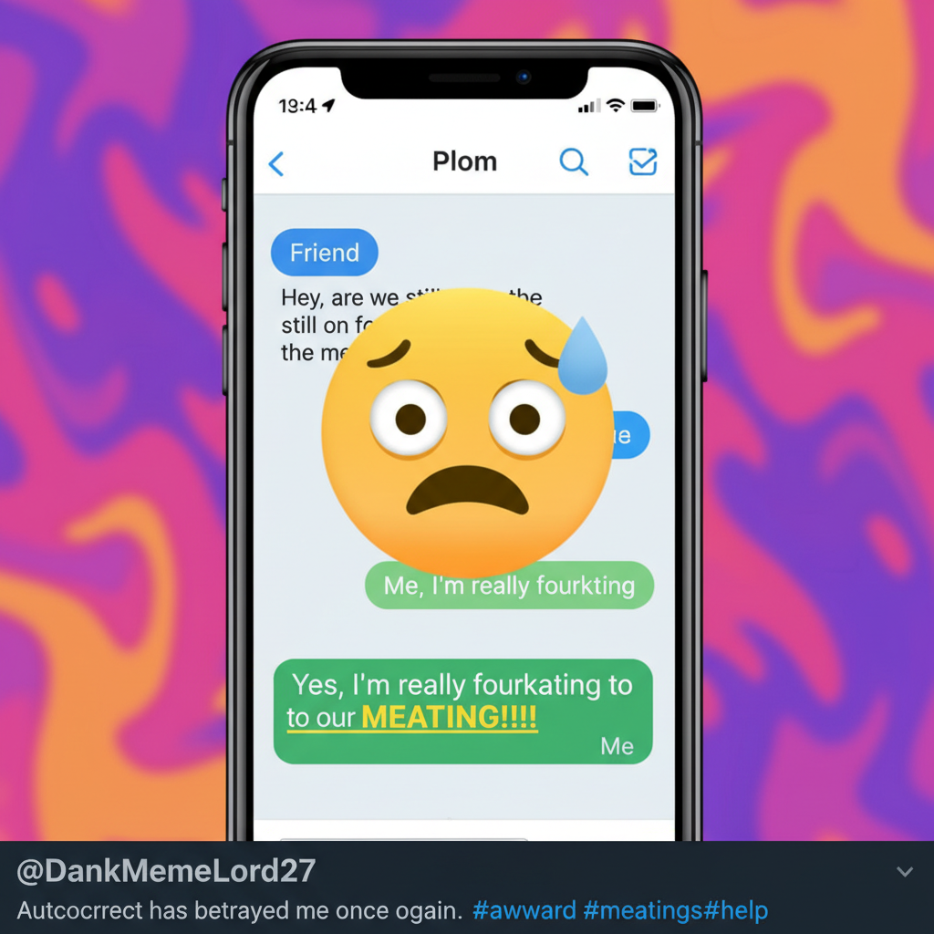 Autocorrect changed 'meeting' to 'meating' in my boss's email. I'm fired, aren't I?