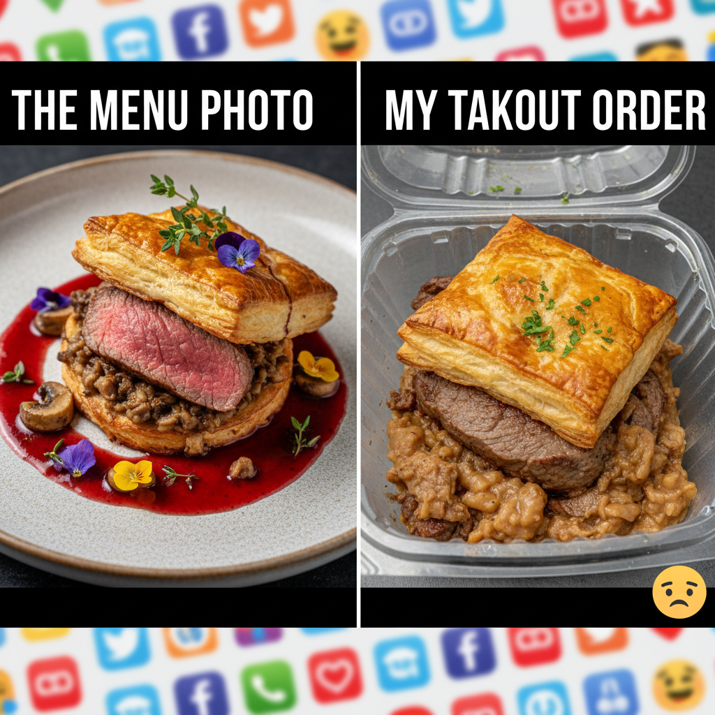 What I ordered vs. what the food delivery driver actually brought.