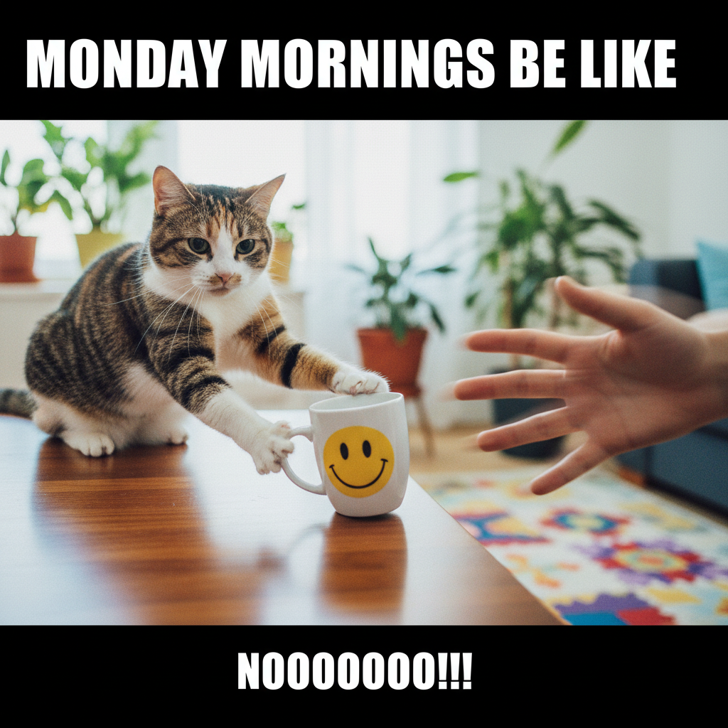 My cat just stared into my soul while slowly pushing my coffee cup off the table. This is love.