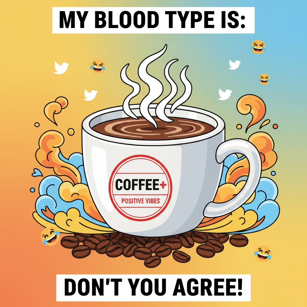 My blood type is coffee. Don't talk to me before my third cup. ☕