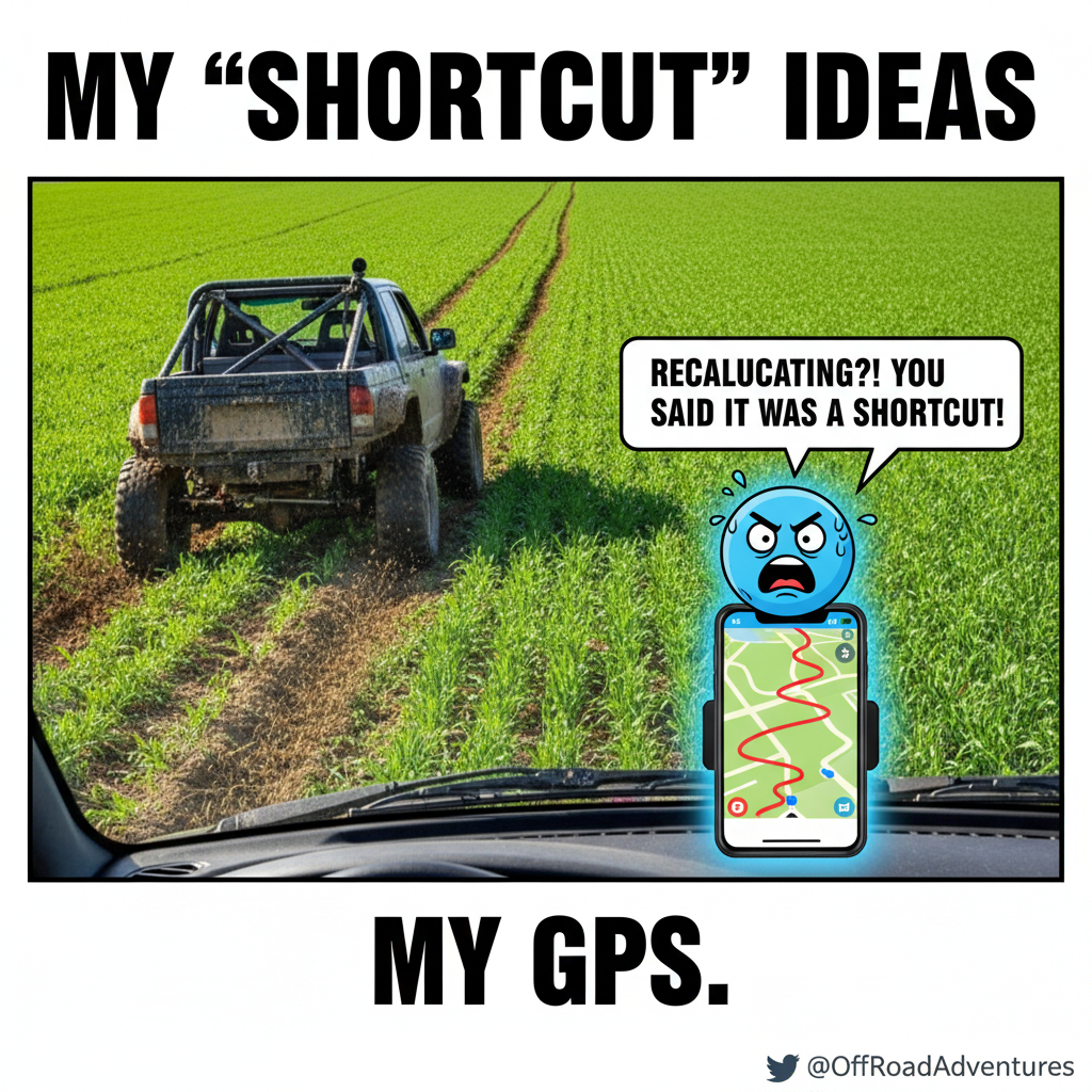 GPS: 'In 200 feet, turn left.' Me: *turns right* GPS: 'Recalculating... are you serious right now?'