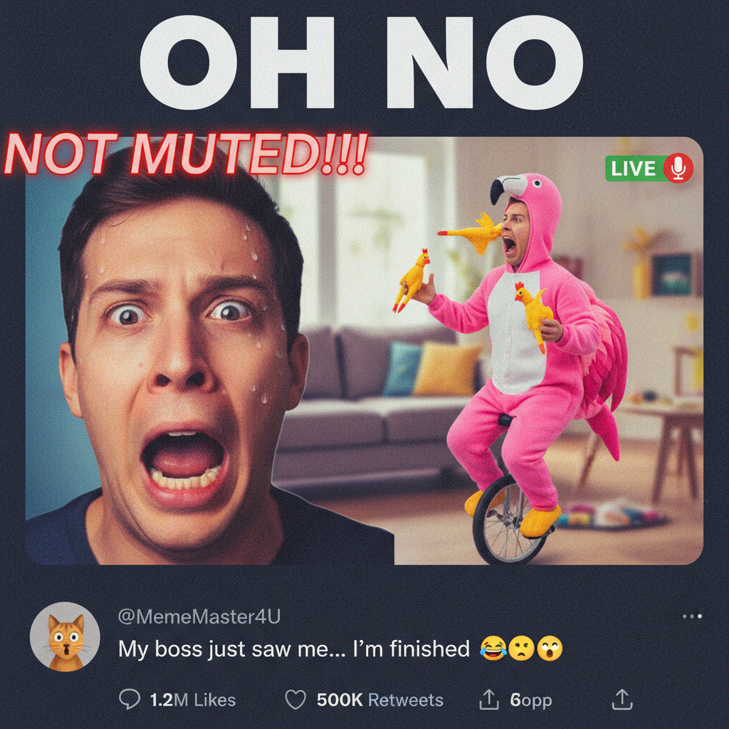 My coworkers think I'm muted. I am not. This is fine. #WFHlife