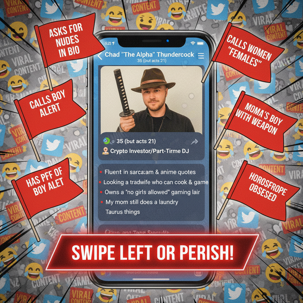 Dating apps are just a social experiment to see how many red flags I can collect. 🚩