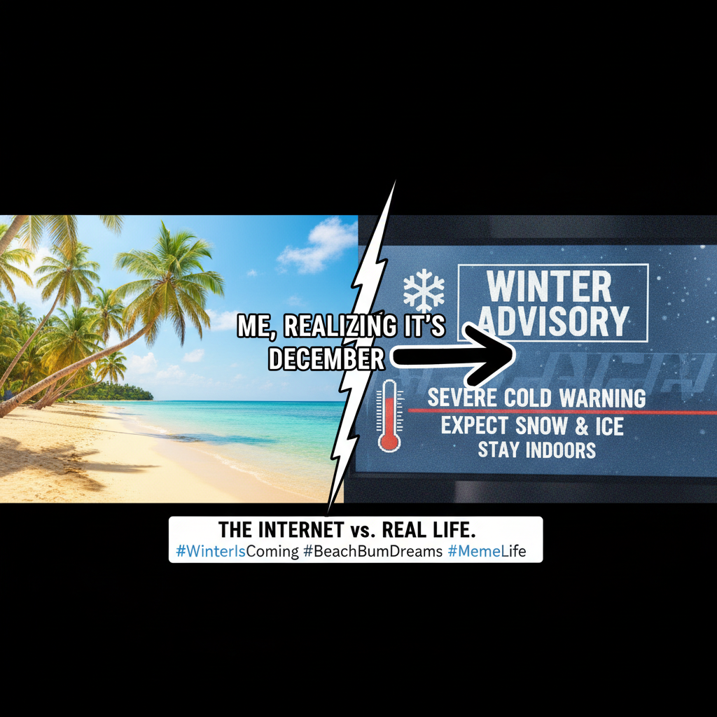 It's 75° and sunny, but the local news says 'winter advisory.' I live in Florida. ☀️❄️