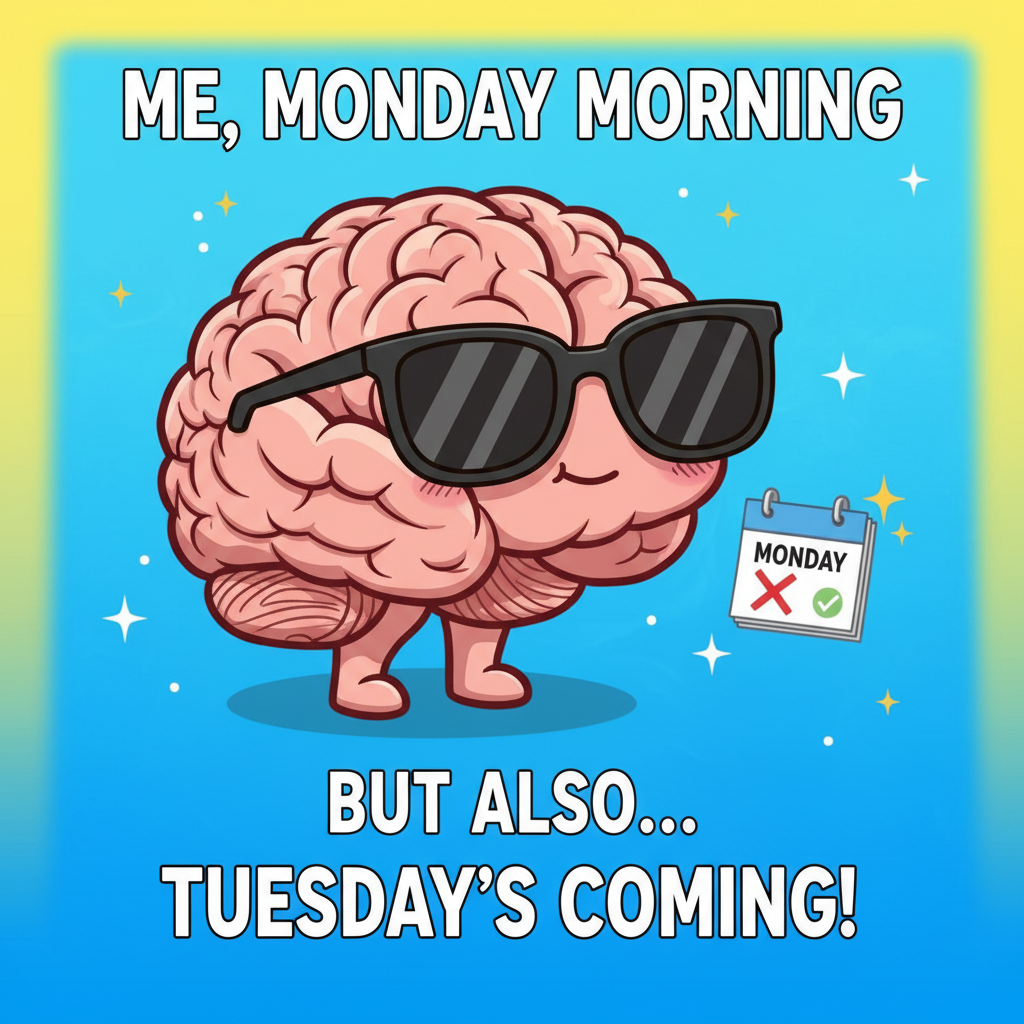 My brain on Monday mornings: 'Is it Friday yet?' #SendCoffee