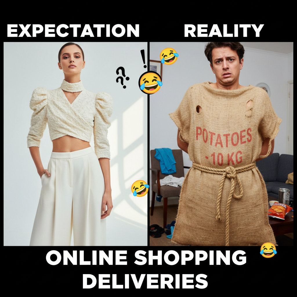 Ordered a 'chic top,' got a potato sack. My online shopping addiction is a problem.