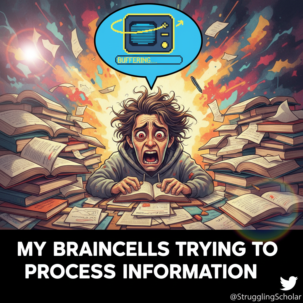 My brain during exam season is just dial-up internet trying to load a 4K video.