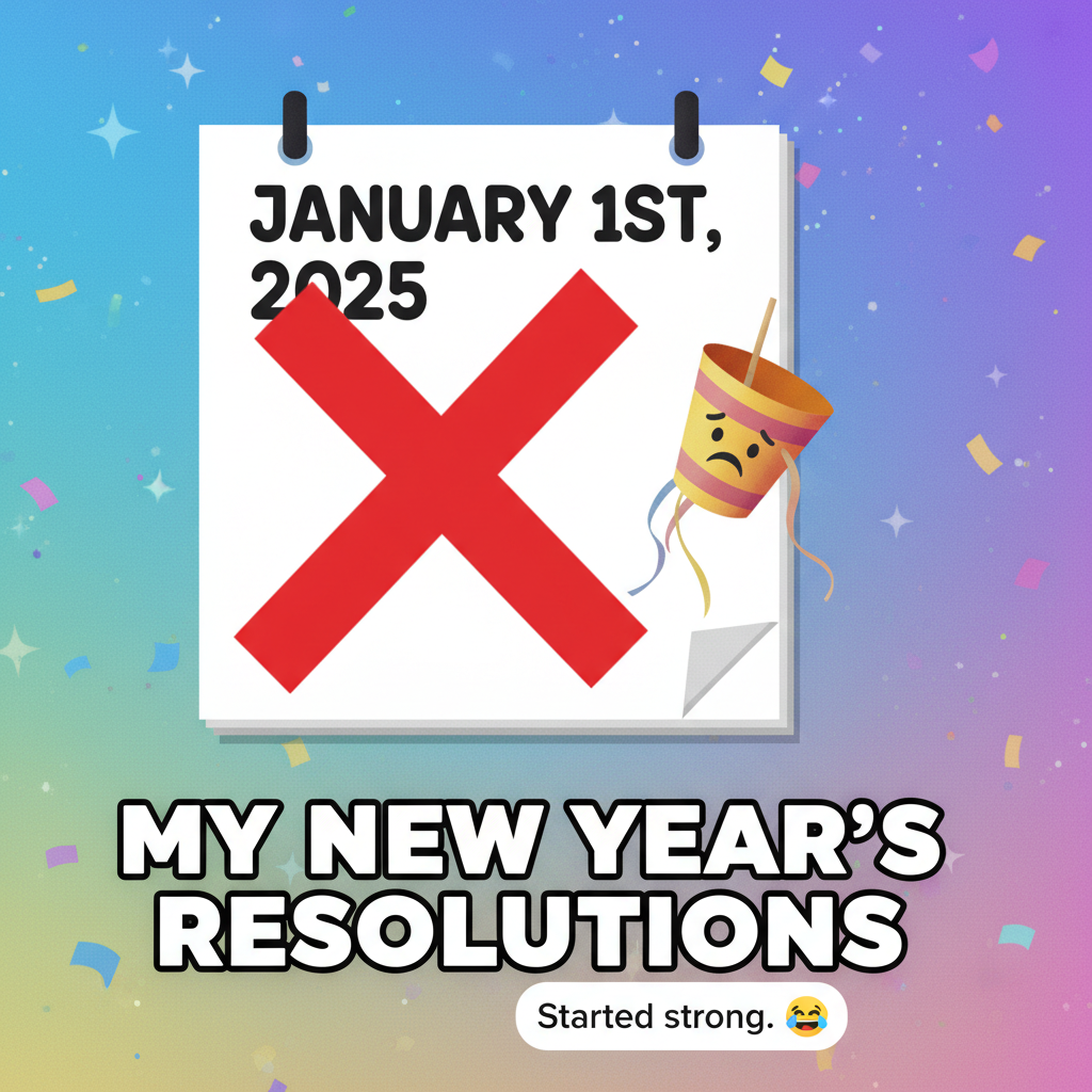 My New Year's resolution was to be less sarcastic. It lasted 3 hours. #NailedIt