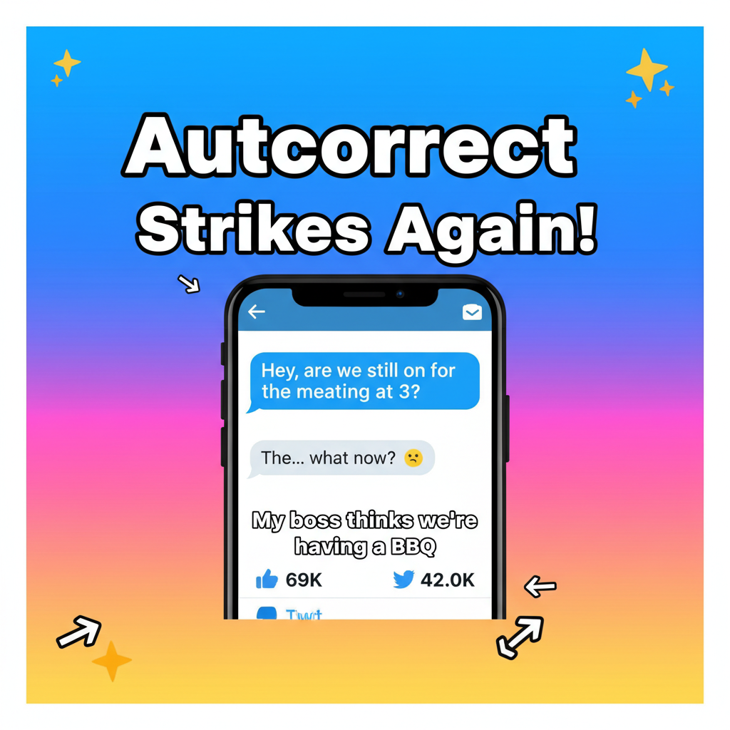 Autocorrect changed 'meeting' to 'meating'. My boss thinks I'm inviting him to a BBQ.